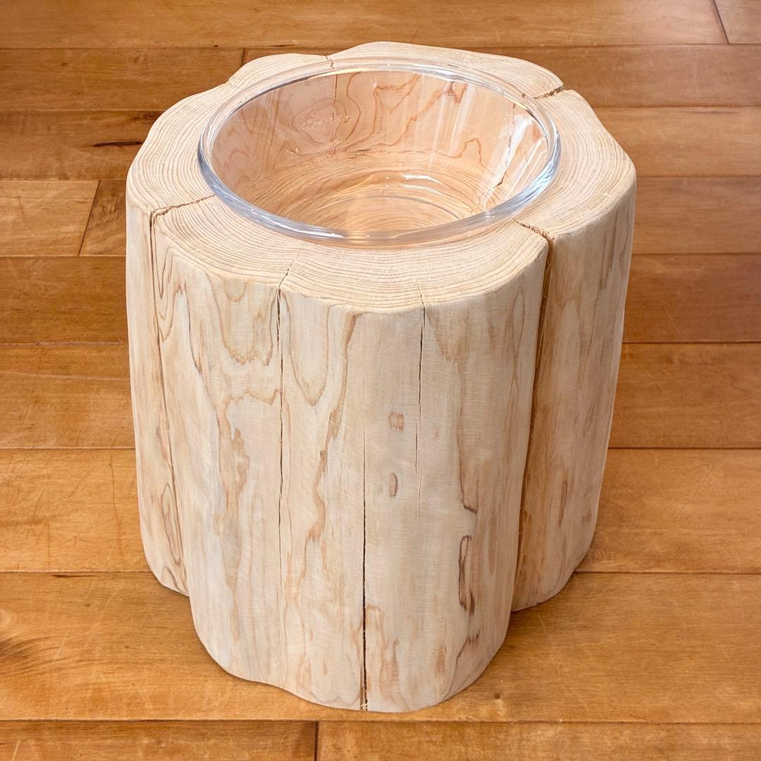 【Pet Table Hinoki】　犬用食器台　No.1479