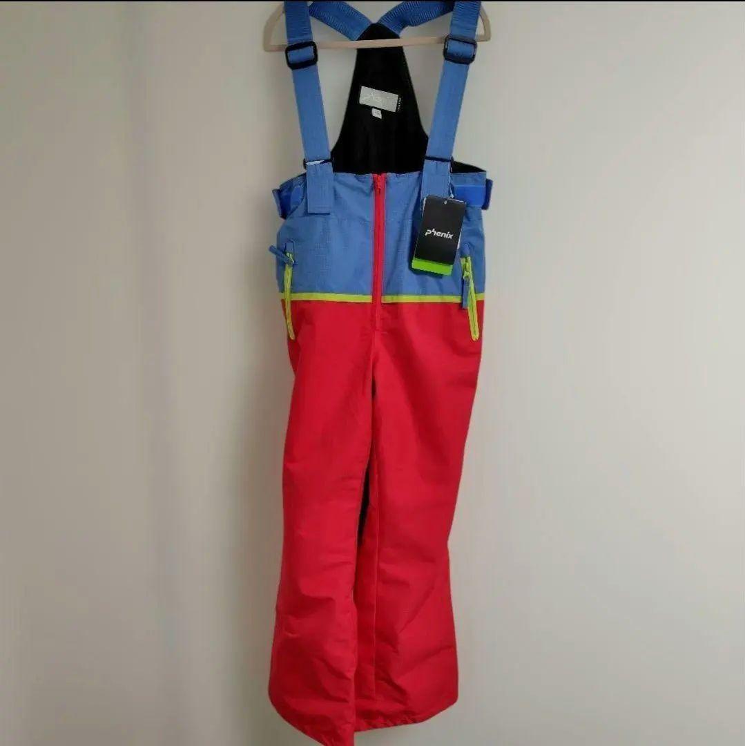 【新品】Phenix スキーウェア 150 140 雪結晶　ブルー ×レッド上下