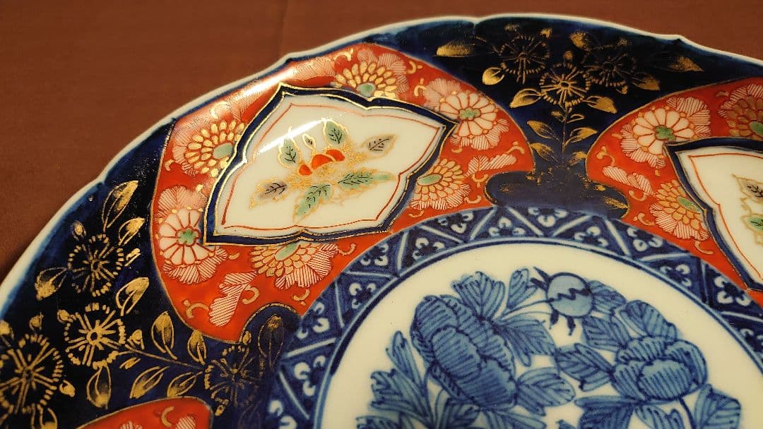 大聖寺伊万里　古伊万里　伊万里　菓子皿　鑑賞陶器　蔵出し　富貴長春　１客