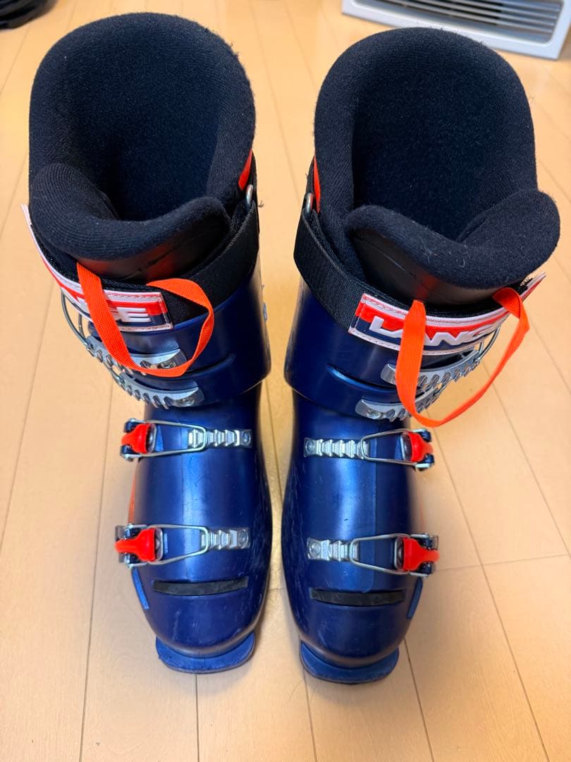LANGE RSJ60 男性用スキーブーツ ネイビー/オレンジ 25.5