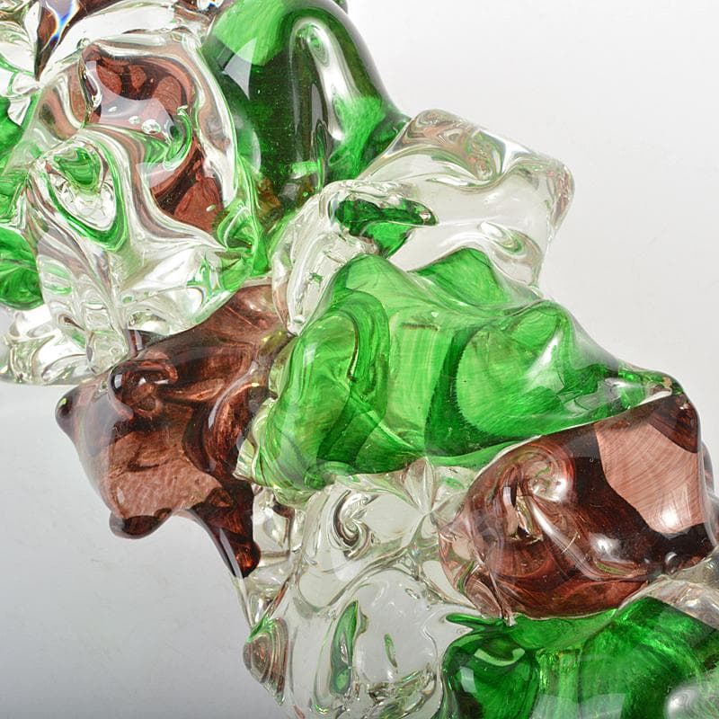 ガラス造形作家　イワタルリ　岩田瑠璃　ガラス器　花瓶　共箱　D　R7497B