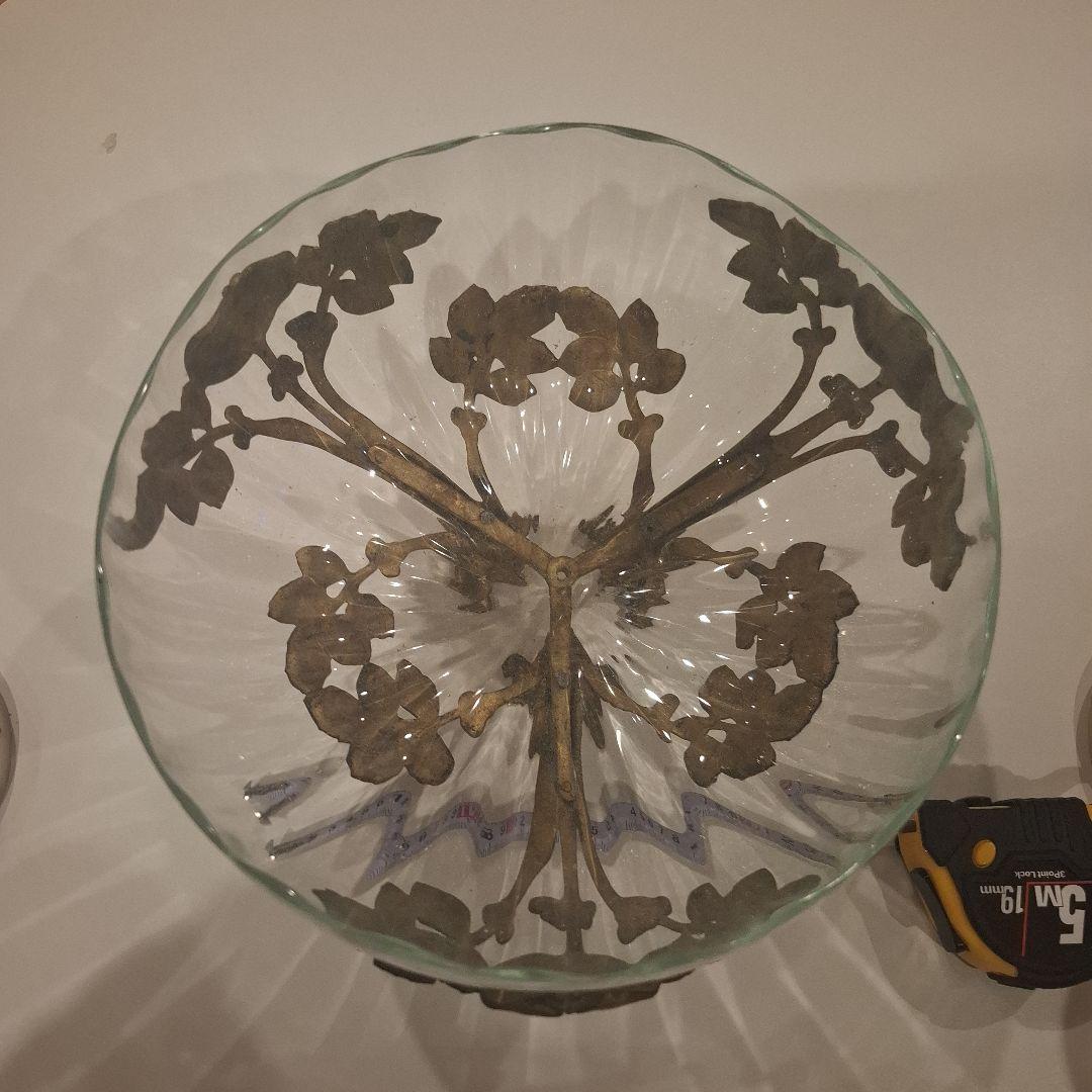 アンティーククリスタルガラスフルーツプレート