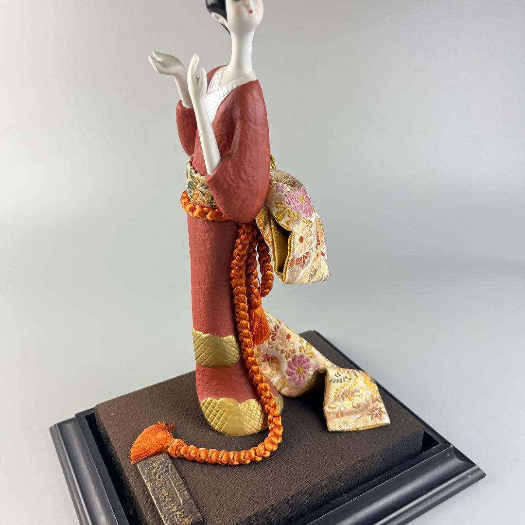 寿喜代 帯 人形 ケース入り 純金証明シール 女の子 日本人形 彩色