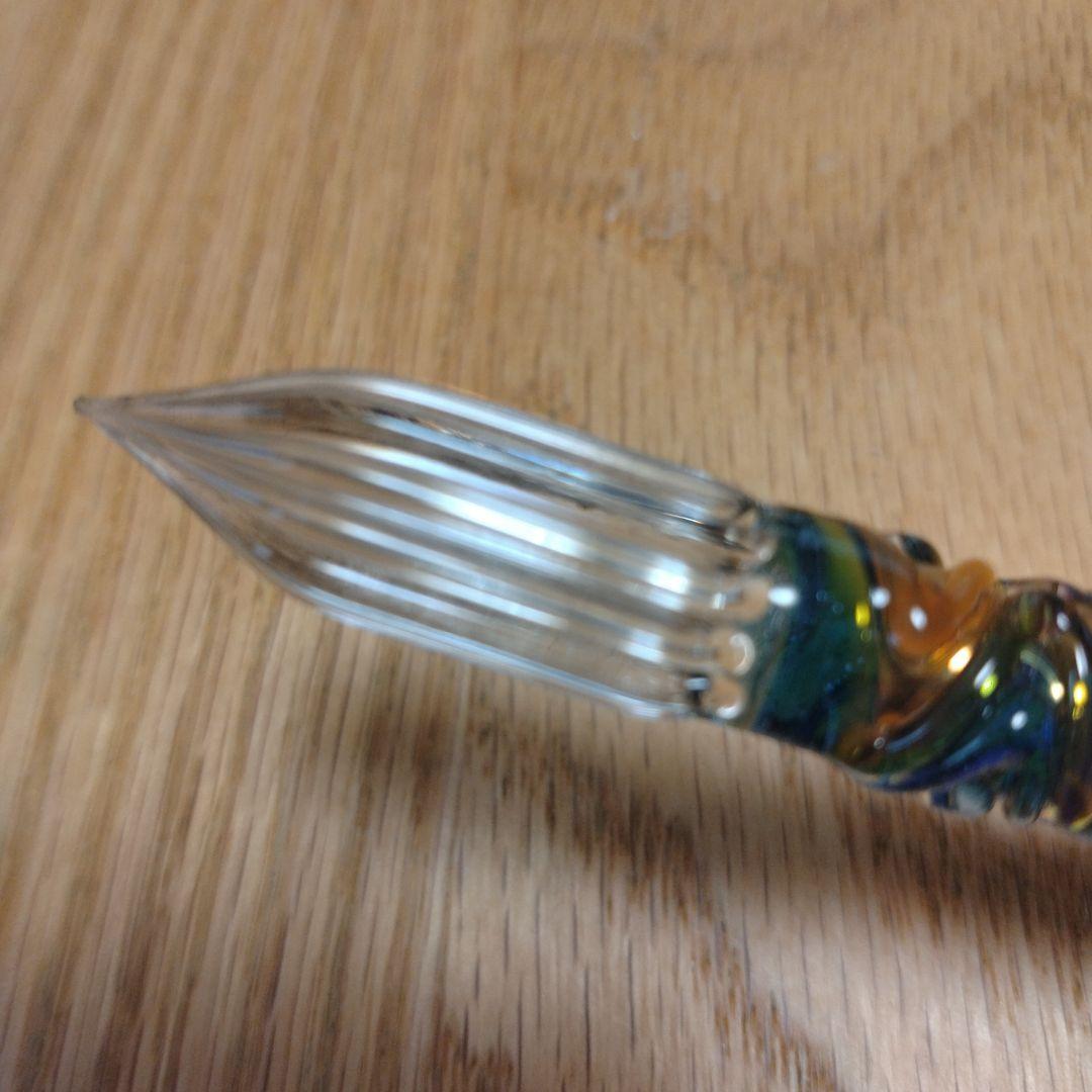 く*は様 川西硝子　ガラスペン　 さざなみ　レアカラー 【虹夜】