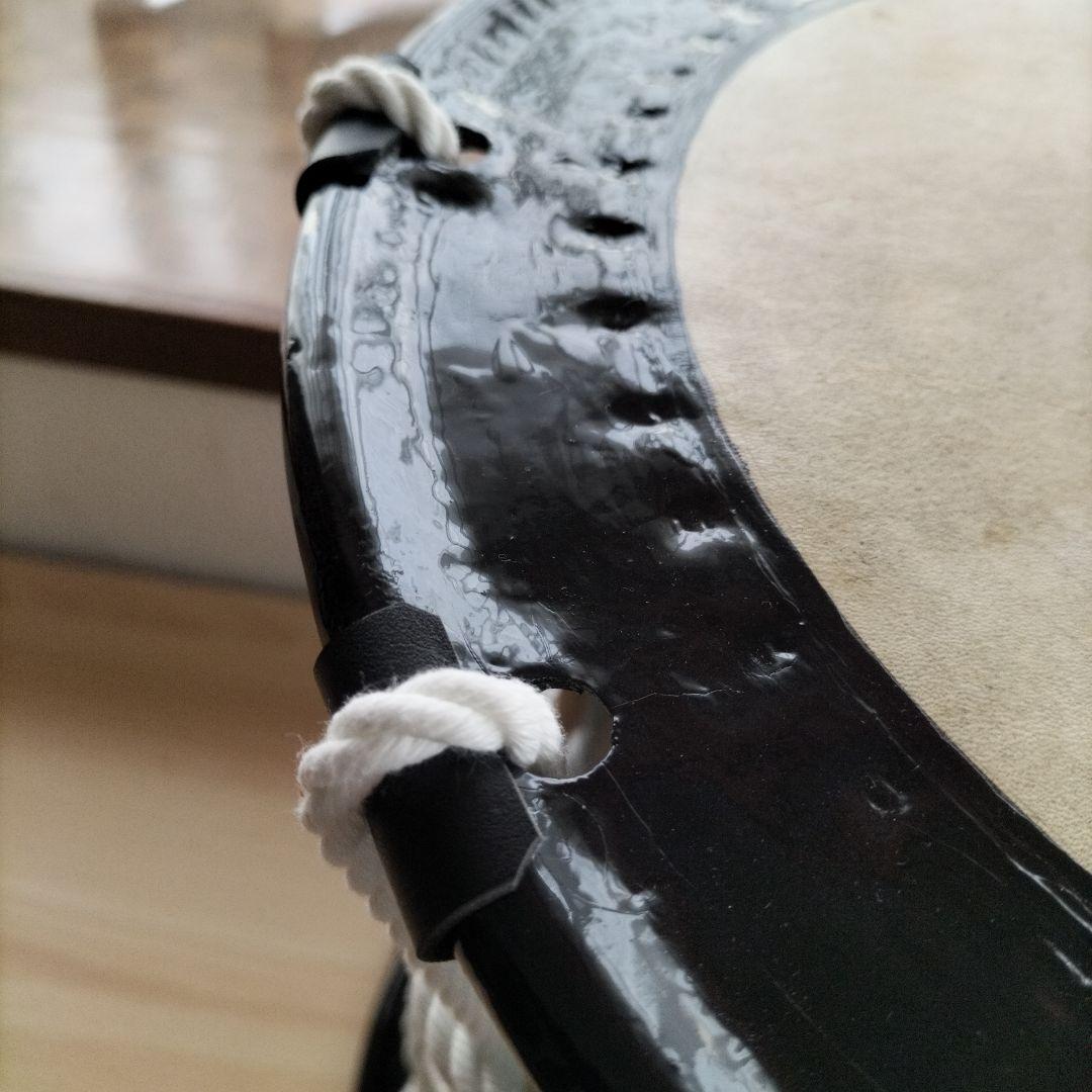 担ぎ太鼓　締太鼓　和太鼓 　天然皮革　ストラップ付き　中古品⑩