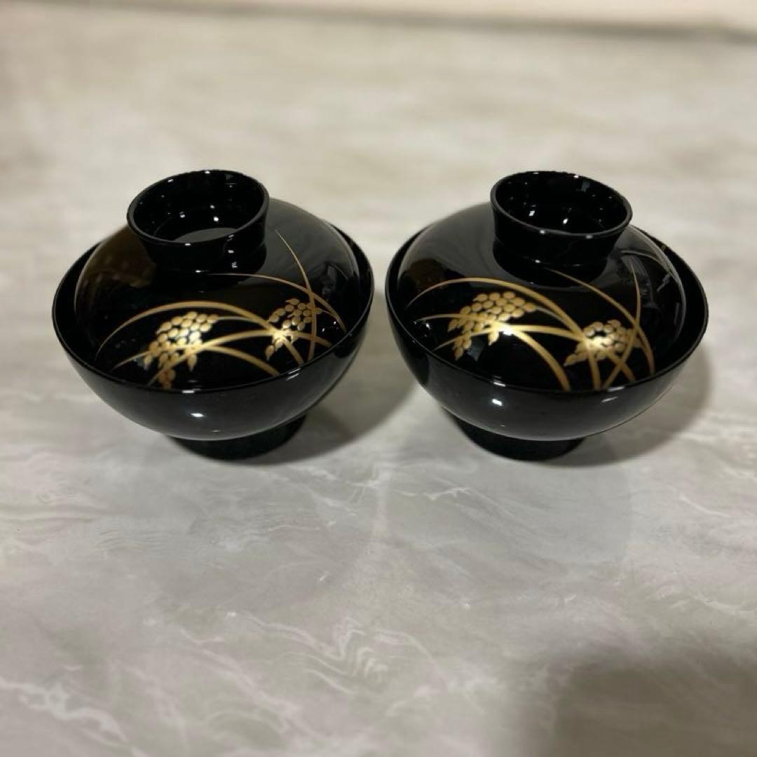 象彦　漆塗り　金蒔絵　蓋付椀　ふたつき　おわん　正月　祝い事　慶事
