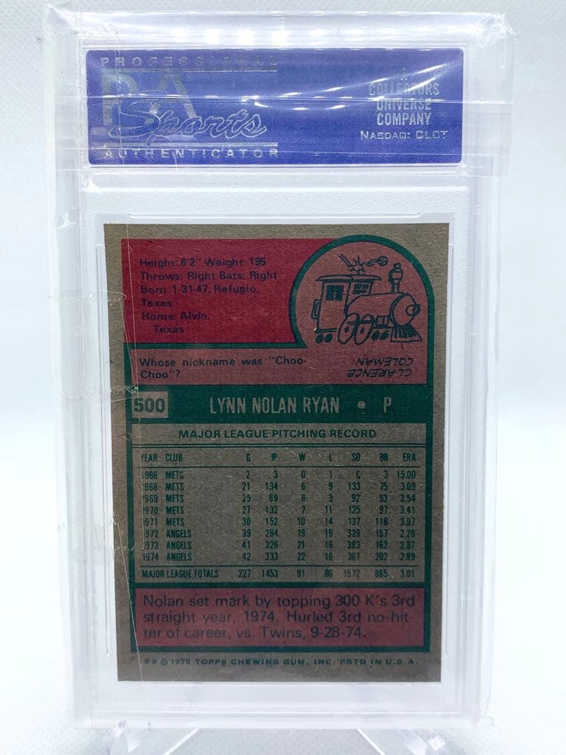 1975 Topps NOLAN RYAN PSA 8 ビンテージ エンゼルス