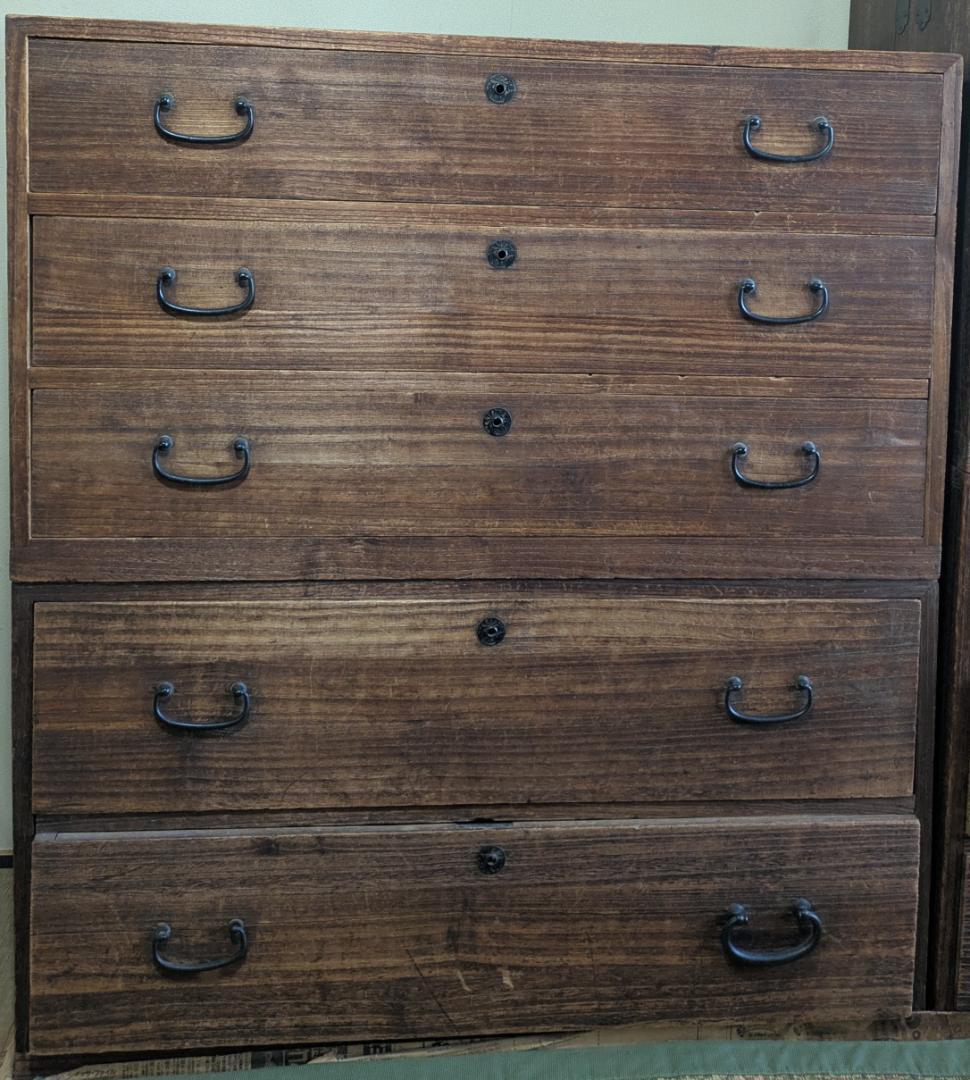 【引取価格】昭和レトロな箪笥　 五段　アンティーク