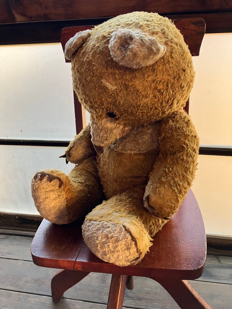 ハンガリー アンティーク テディベア ぼろぼろになるまで愛されたくまのぬいぐるみ