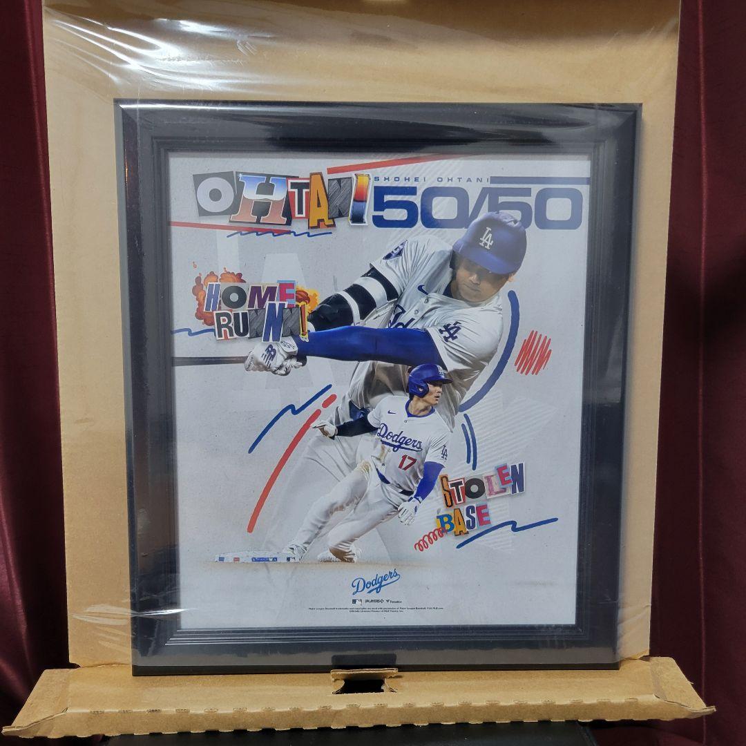 【即発送可】50/50限定記念グッズ 大谷翔平 ドジャース フォトフレーム