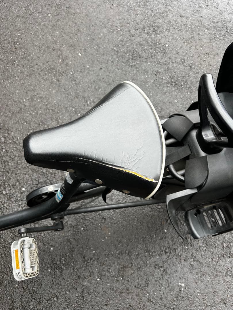 引き取り限定子供用自転車 黒 前後シート付き