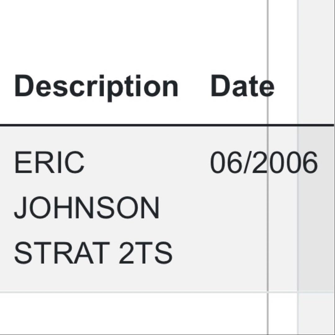 ギター Fender USA ERIC JOHNSON STRATOCASTER