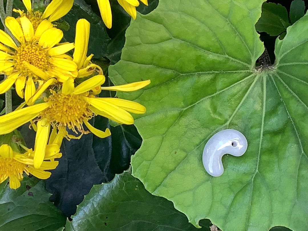 ✳白地肌*無垢物　超お買い得お値段設定‼️糸魚川翡翠勾玉　本物鑑定付15万円以上‼️