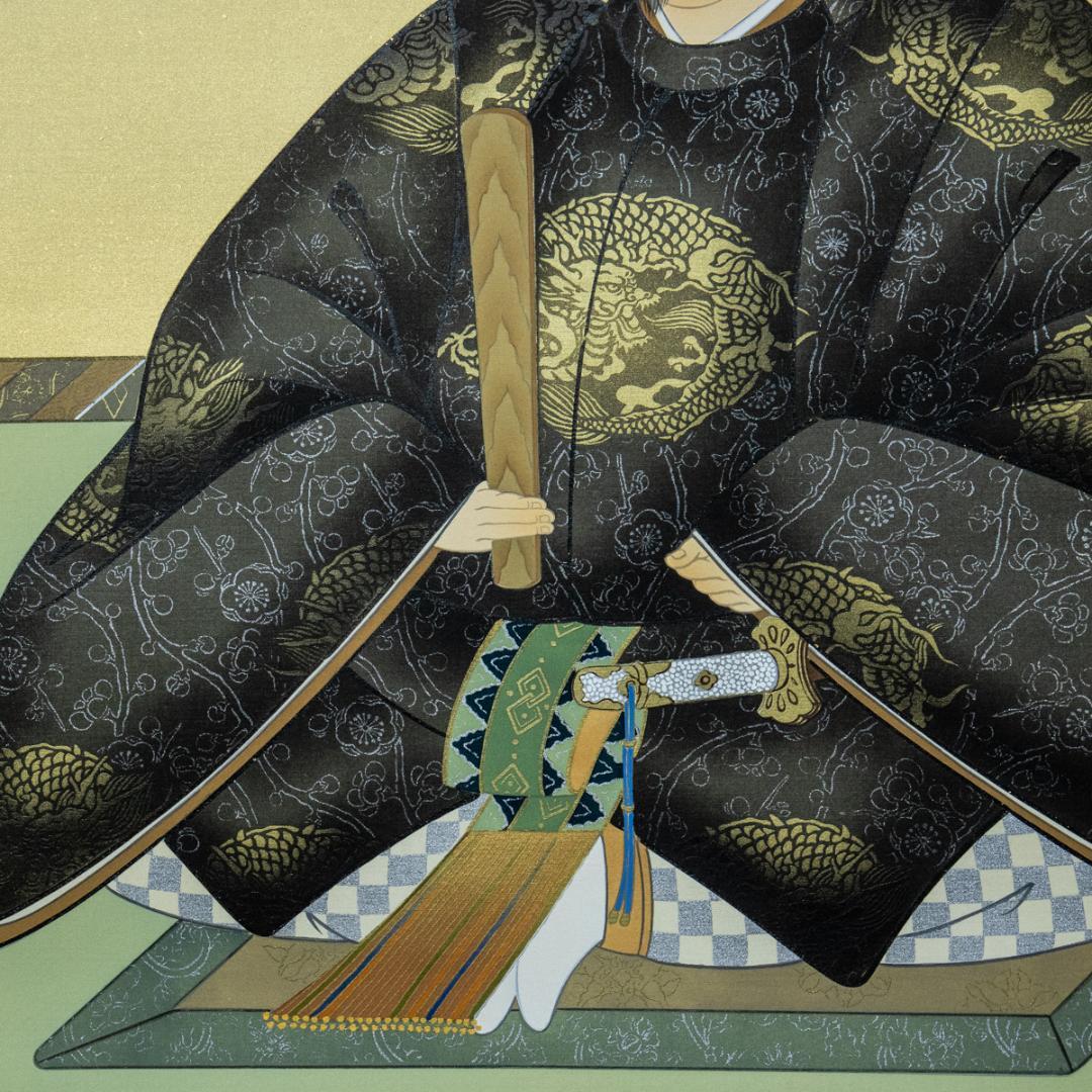 掛軸-1461　国井幸雪　菅公御真影　共箱　二重箱