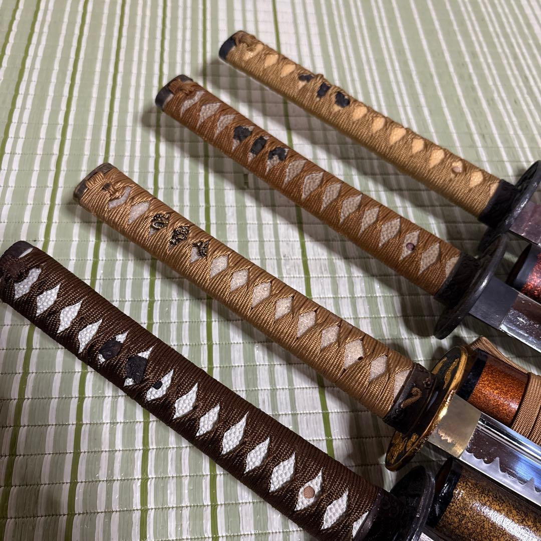 模造刀　模擬刀　武士　侍　伝統工芸　剣　ソード　太刀　　鞘　鍔　4本