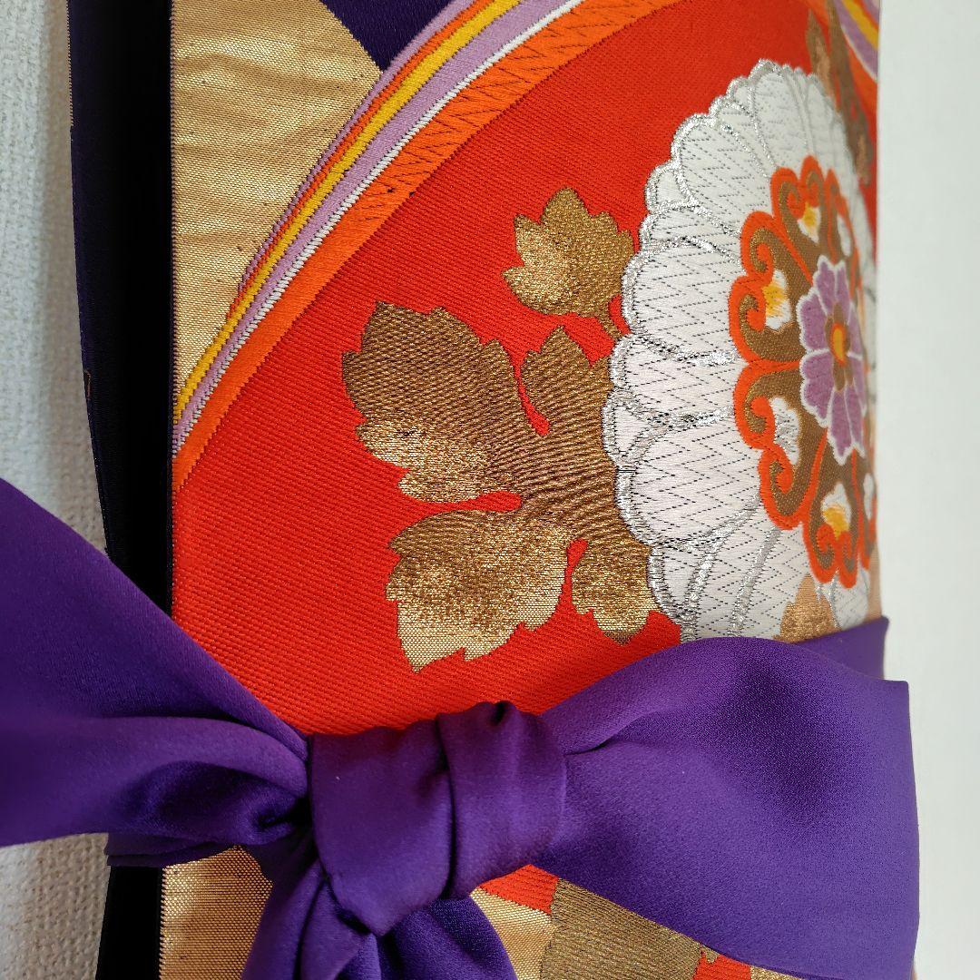 お琴カバー【紫】着物帯 ゆたん油単ハンドメイド 和楽器 正絹 袋帯 生田流山田流