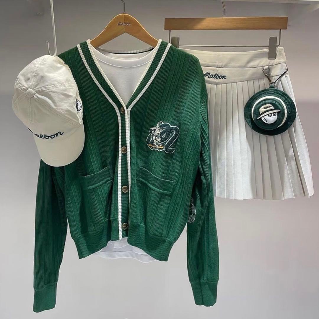 新品未使用 ゴルフ malbon マルボン レディース カーディガン Sサイズ