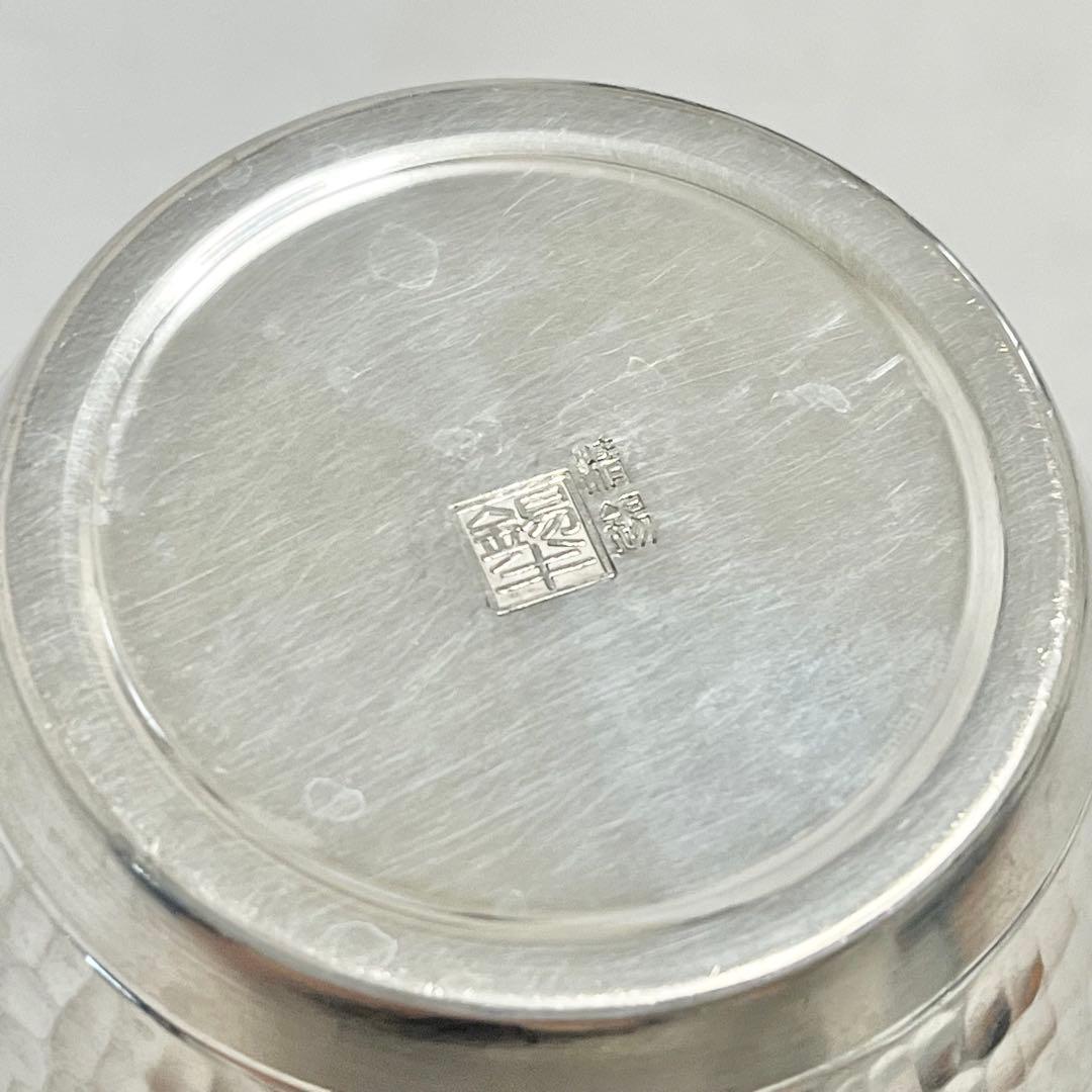 煎茶道具　錫半製　精錫　鎚目　茶壷　茶心壷