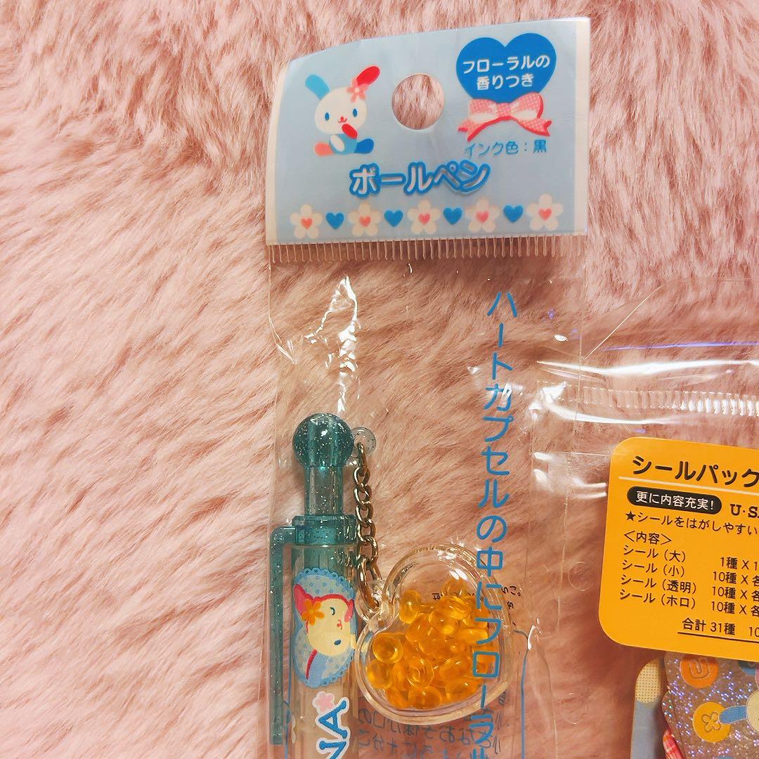 希少レア　ウサハナ　平成レトロ　ボールペン　シールパック　2004~5 サンリオ