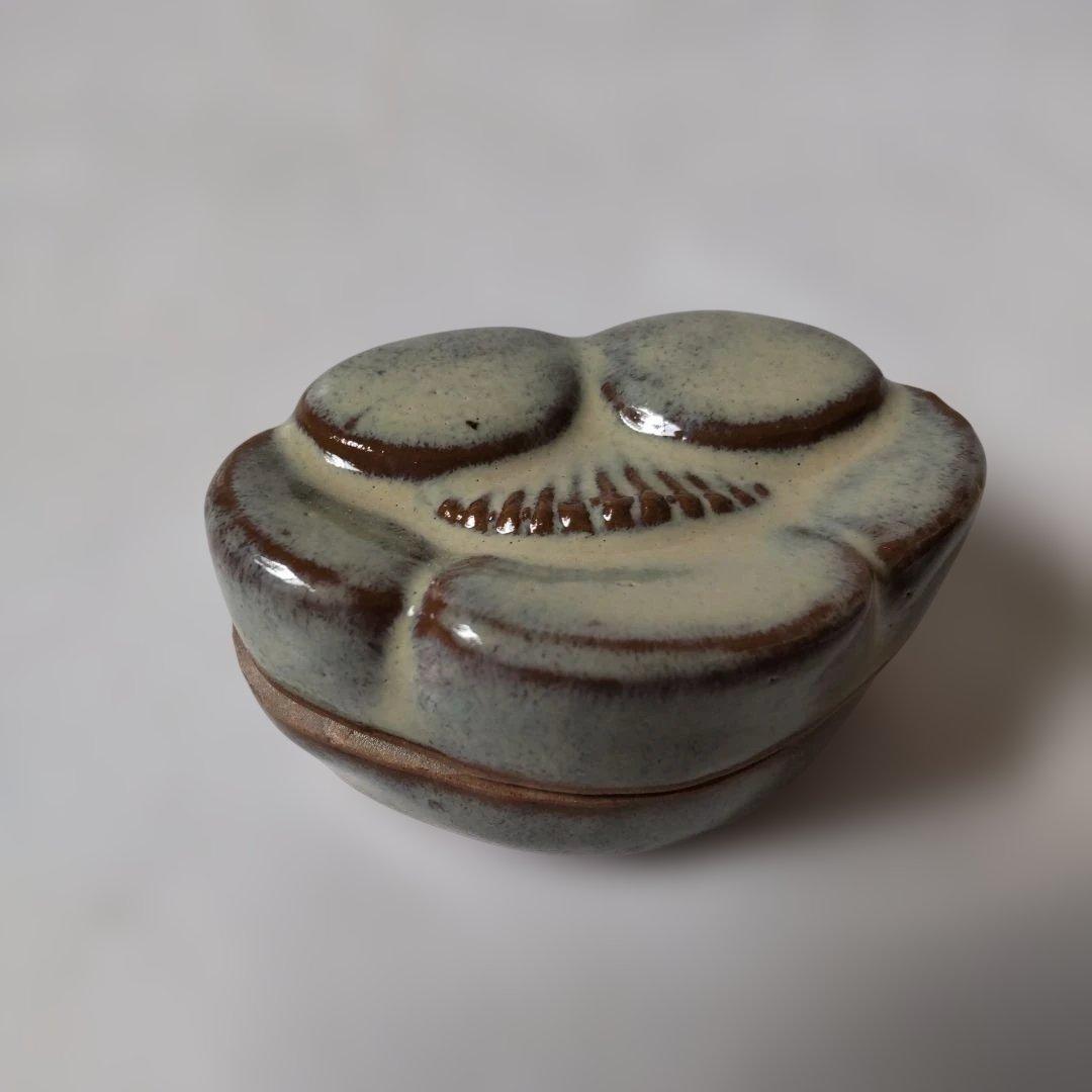 高取梅香合 高取焼 亀井味楽 作 共箱 香合 茶道具 茶器 新品 未使用 保管品