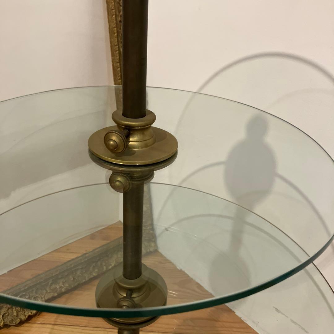 アンティーク　ガラスケース　ディスプレイシェルフ 真鍮　ケーキスタンド