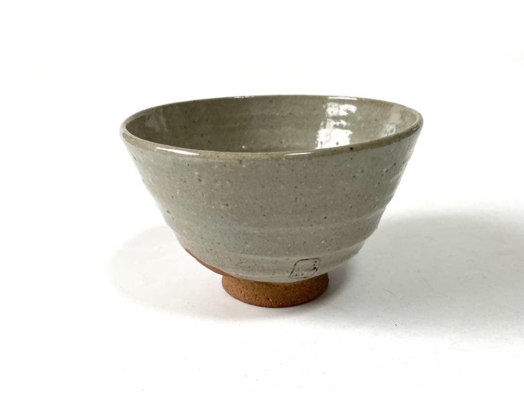 陶芸家　作家物　九代　長岡住右衛門　長岡空味 刷毛目茶碗　出雲　楽山焼　共箱