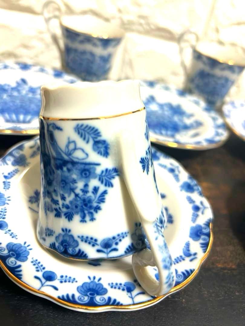 未使用品　寿陶　王冠マーク　クラウンマーク カップ、ソーサー 5セット