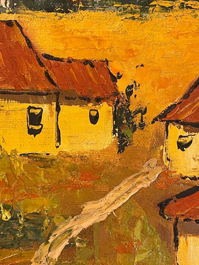 「真作」KARPATY PETERS　風景画　油彩画　額装　サイン有り　F4号