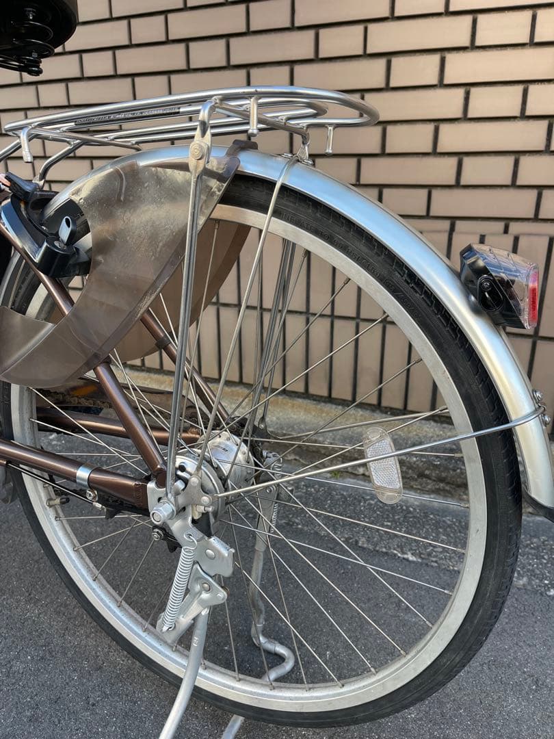 ブラウン 電動アシスト自転車 シティタイプ