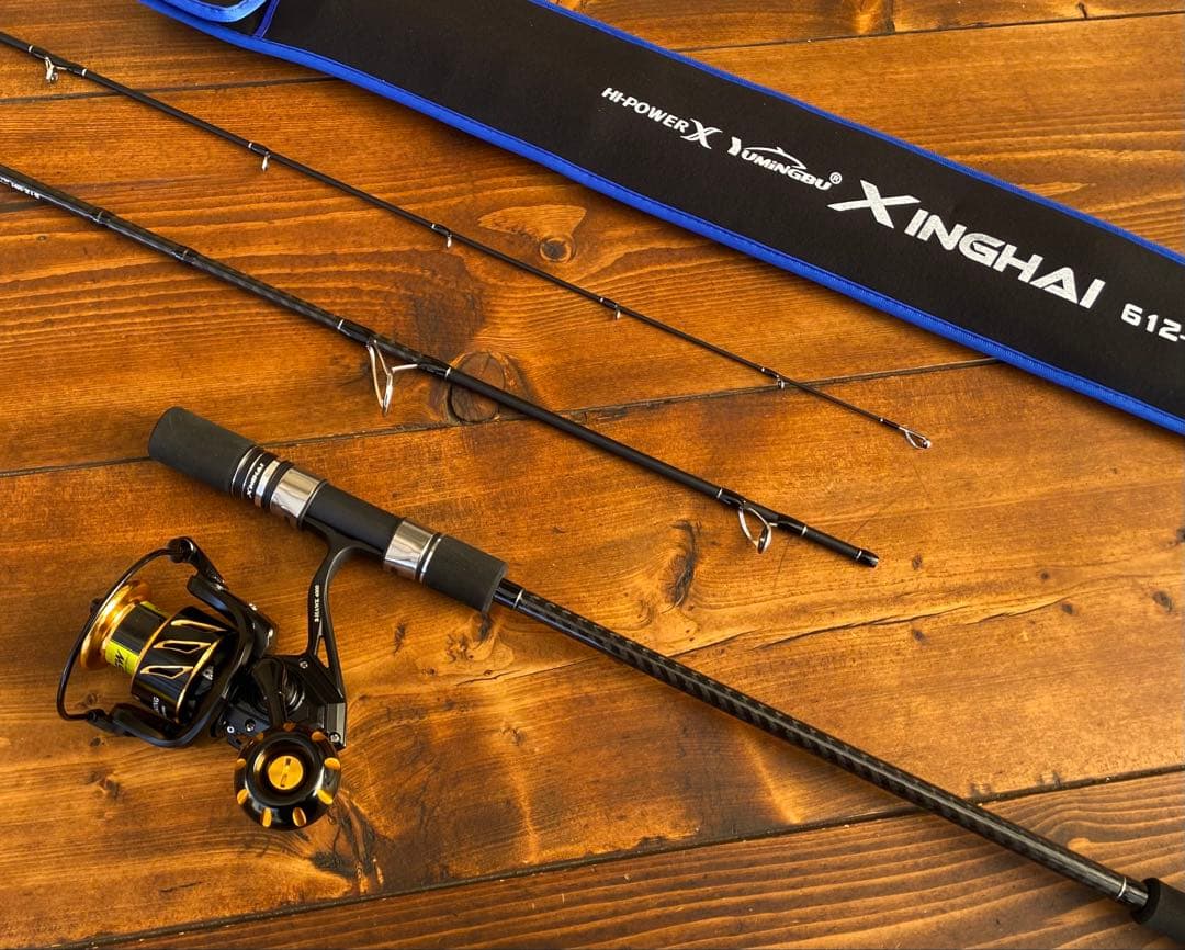 新品未使用　ジギングセット　ジギングロッド　3Pパックロッド　スロージギング