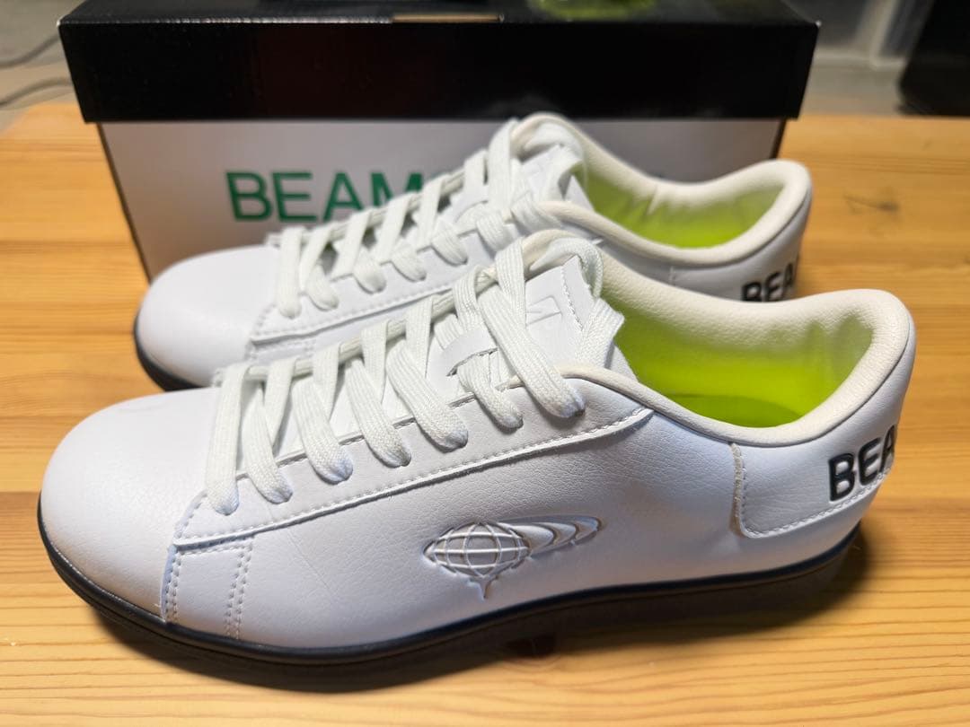 ブリジストンBEAMS コラボ　ホワイト ゴルフシューズ　25.5センチ