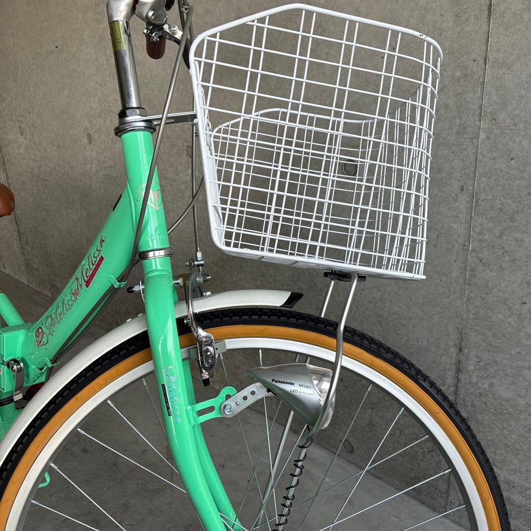 子供用自転車 女の子 メリッサ 24インチ シマノ6段変速 折りたたみ自転車