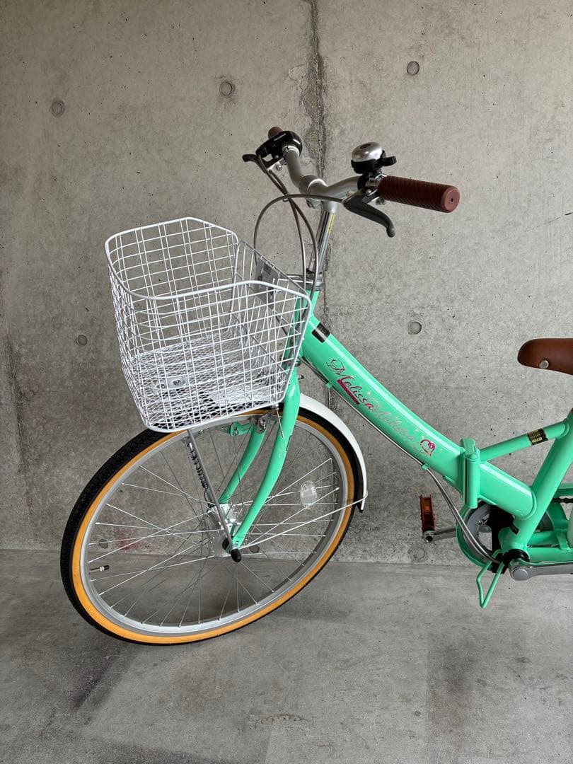 子供用自転車 女の子 メリッサ 24インチ シマノ6段変速 折りたたみ自転車