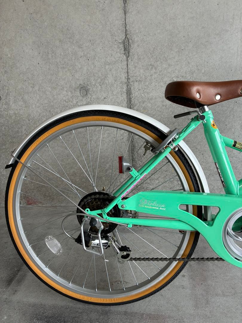 子供用自転車 女の子 メリッサ 24インチ シマノ6段変速 折りたたみ自転車