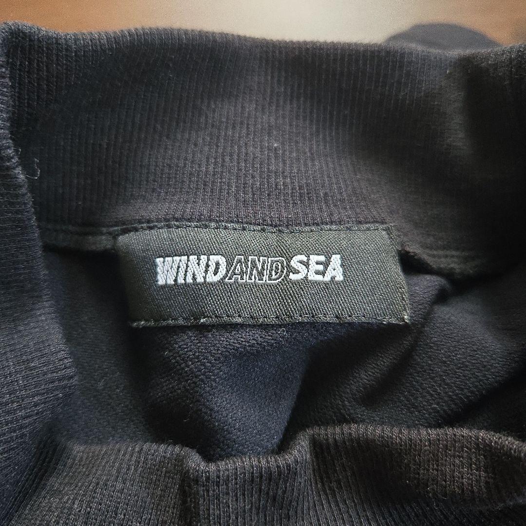 WINDANDSEA ウィンダンシー モックネックシャツ ブラック