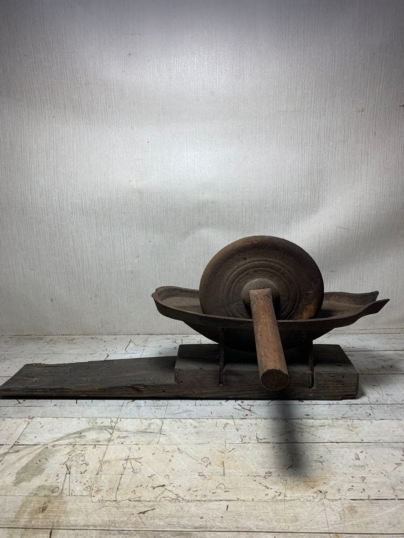 古道具　薬研　薬卸　江戸時代？　好々斎　シャビー　粉挽き