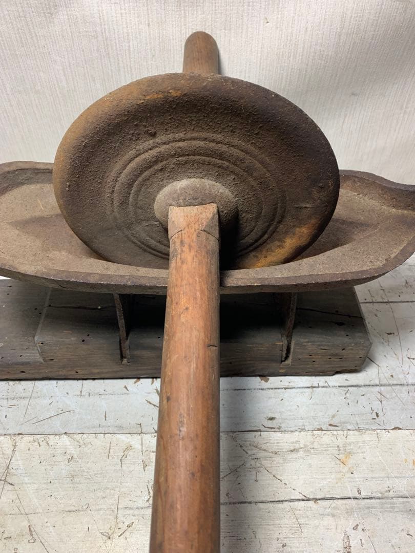 古道具　薬研　薬卸　江戸時代？　好々斎　シャビー　粉挽き