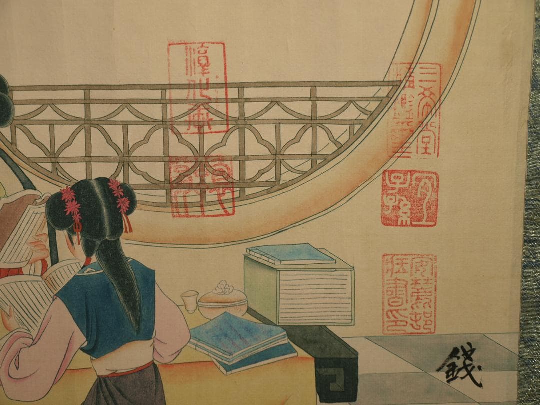 骨董市仕入れ品　中国宋時代の掛軸　激安骨董品　肉筆保証 BD377A8-2