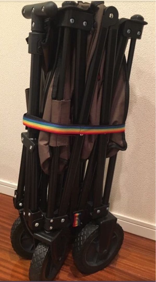 レアカラー　CHUMS 折りたたみキャリーカート カーキ