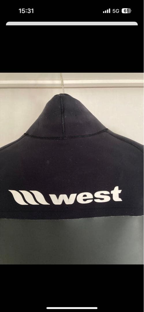 セミドライ　ウェットスーツ　WEST 日本製　Lサイズ相当