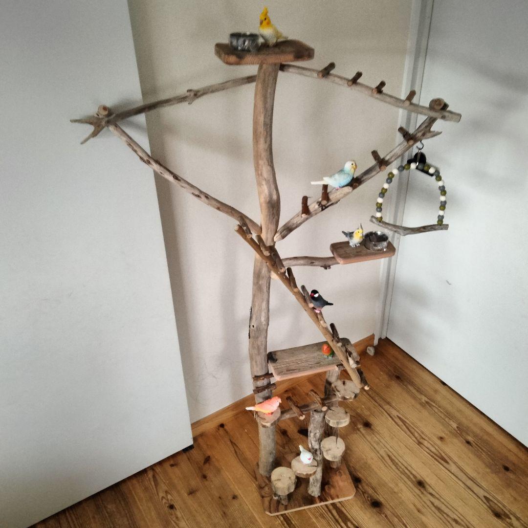 KT バードアスレチックジム大型 天然木 自然木 流木 止まり木 インコ