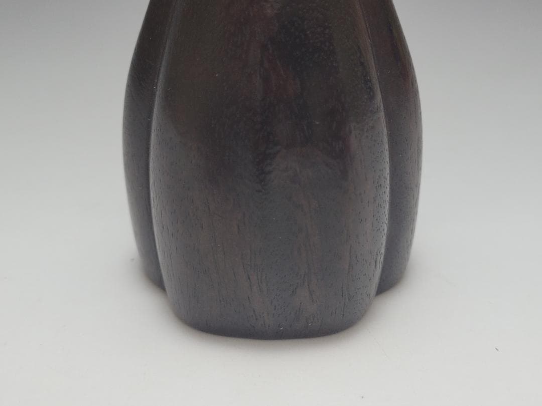 紫 檀造 一輪挿し 花瓶 明清時代 高さ約12cm