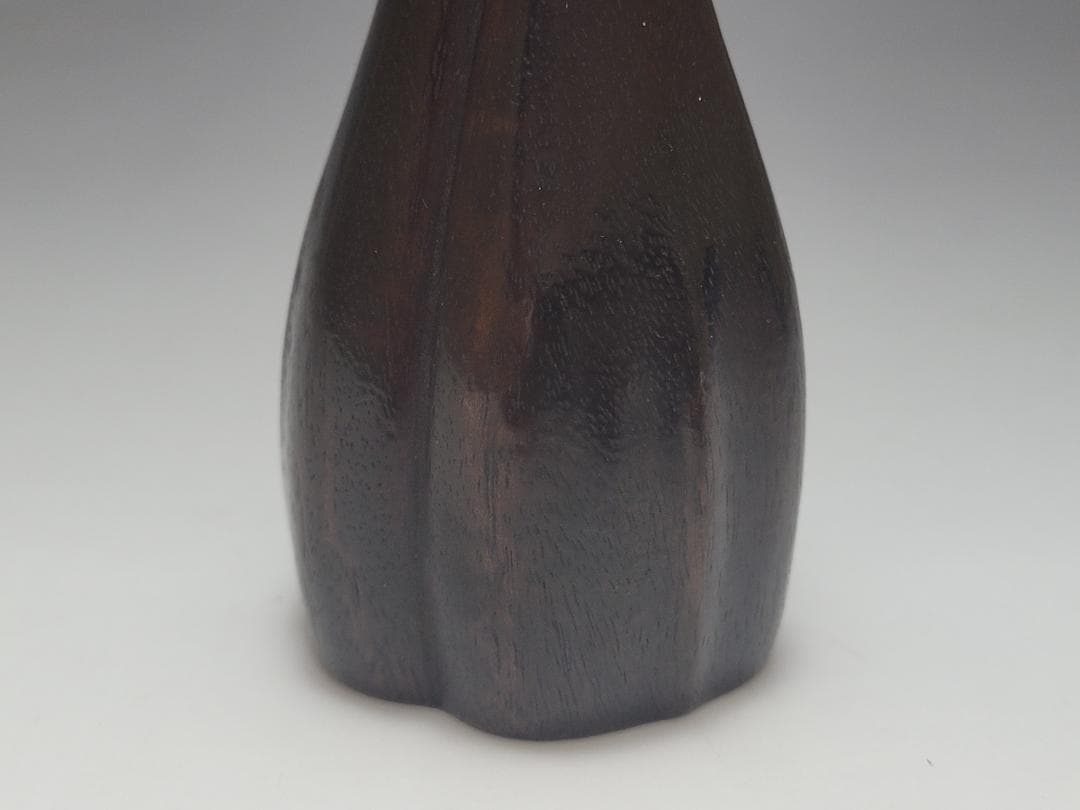 紫 檀造 一輪挿し 花瓶 明清時代 高さ約12cm