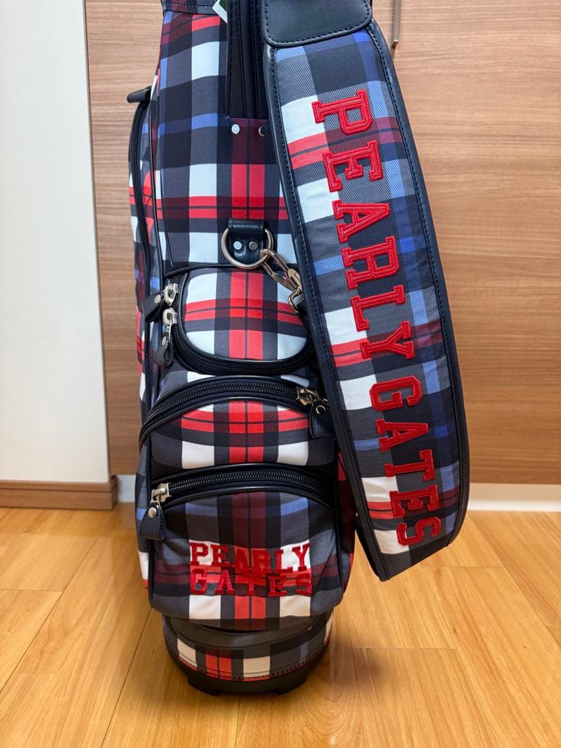 新品未使用 PEARLY GATES チェック キャディバック アイアンカバー付