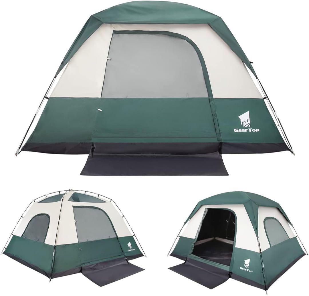 GEERTOP テント 4〜6人用 キャンプ 遮光 UPF+50 UVカット