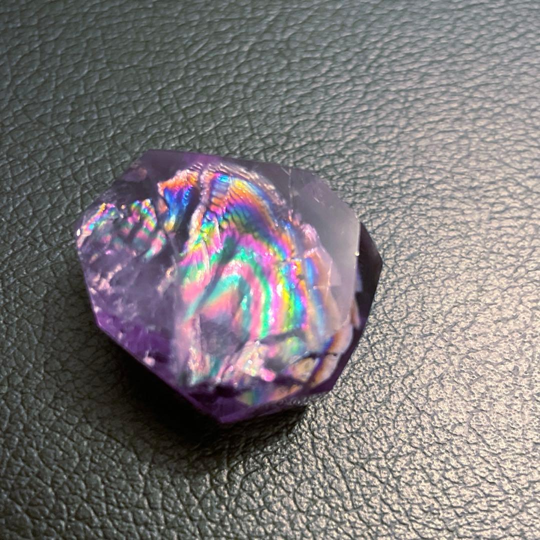 アメシスト　虹　ファントム　ロマネサイト　フリーフォーム　3.4㎝　高品質