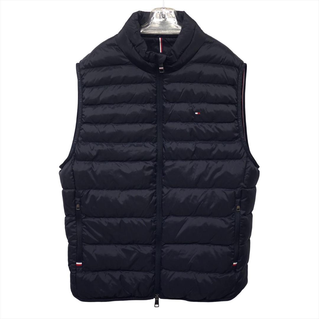 新品 トミーヒルフィガー THPROTECT 軽量 耐水 中綿 ベスト L 紺