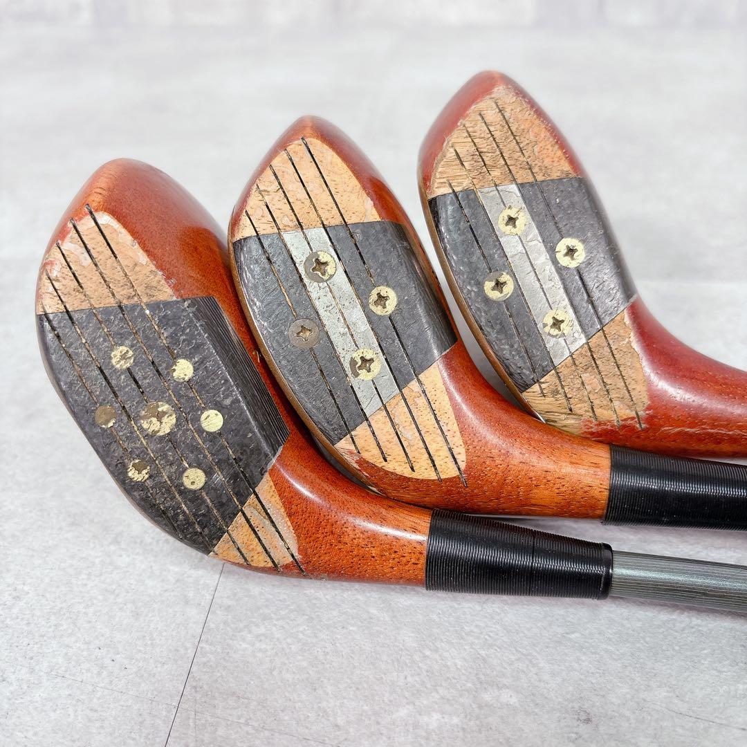 V733 HONMA 本間ゴルフ パーシモン ウッド 3・4・5W 3本 R