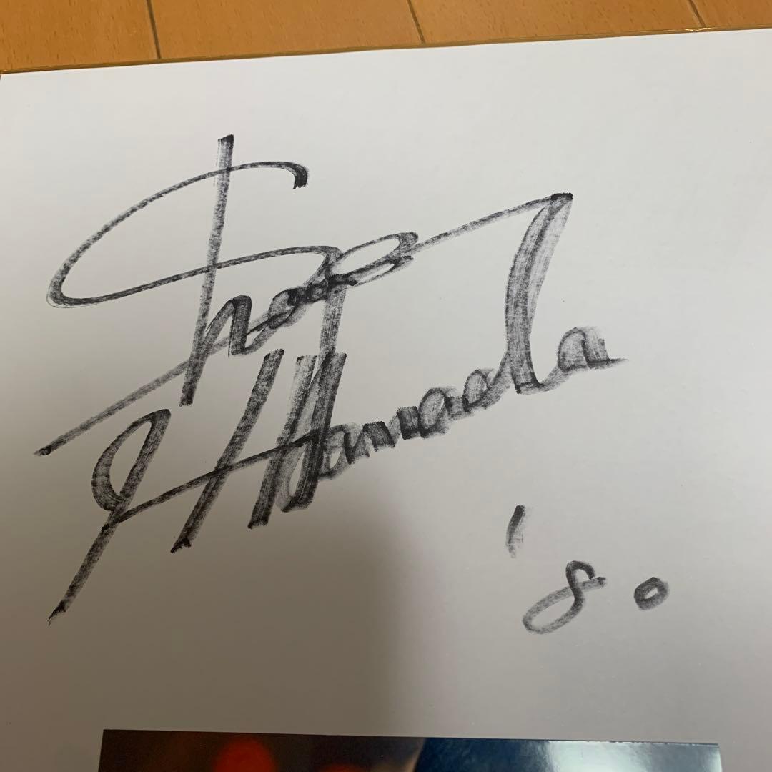 浜田省吾　サイン色紙　　写真付き