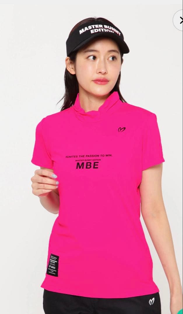 マスターバニーエディショントリコット半袖ハイネックカットソー新品ピンクSサイズ0